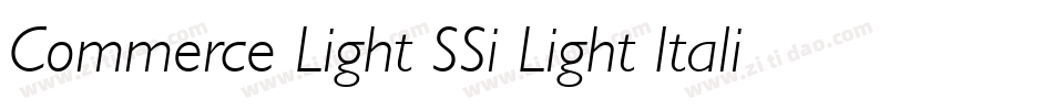 Commerce Light SSi Light Italic字体转换